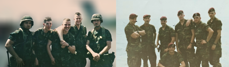 Christopher Crain with fellow service members